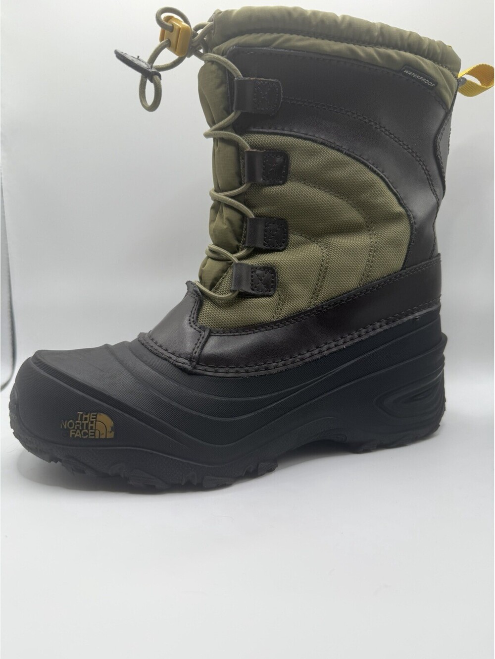 The North Face Boys 6 Winter Boots Brown Heatseeker Insulated Suede Alpenglow